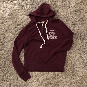 Maroon Pink! Quarter zip hoodie